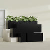 Miami Large Narrow Rectangle Fiberglass Planter - 36 in x 12 in x 18 in - Gloss Black - Gloss Black,36 in x 12 in x 18 in