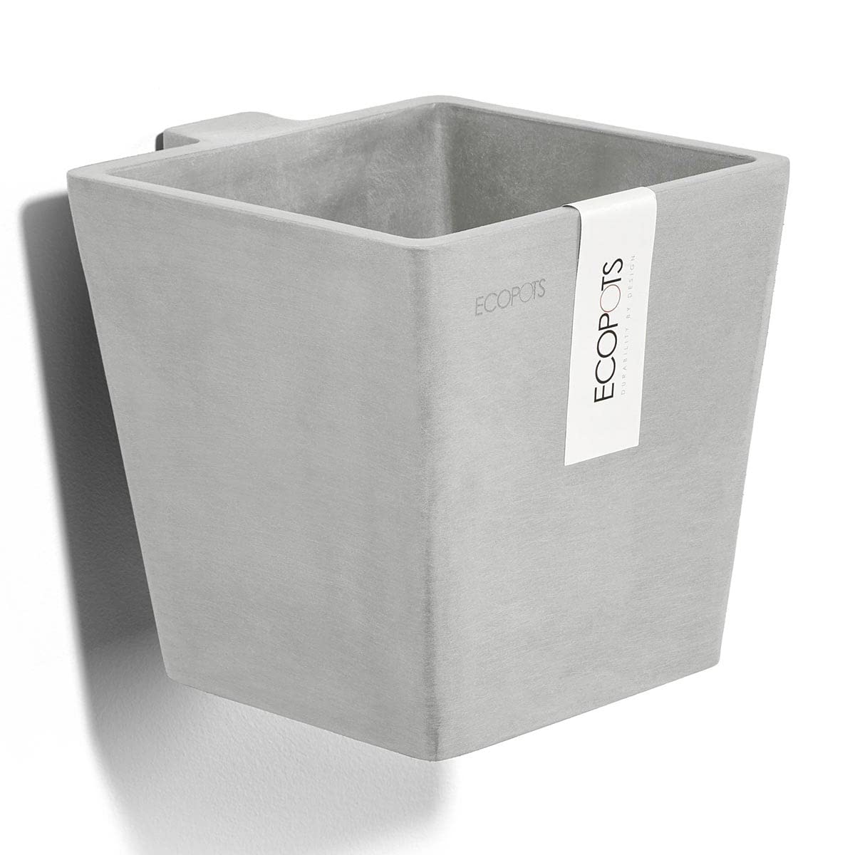 Manhattan Small Rectangle Wall Planter - 6 in x 6.75 in x 6 in - White Grey - White Grey,6 in x 6.75 in x 6 in