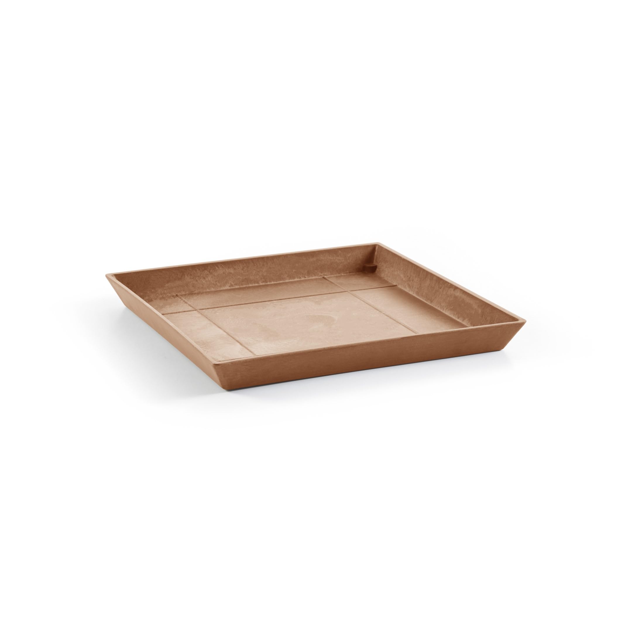Small Square Saucer - 17 in x 17 in x 1.5 in - Terracotta - Terracotta,17 in x 17 in x 1.5 in