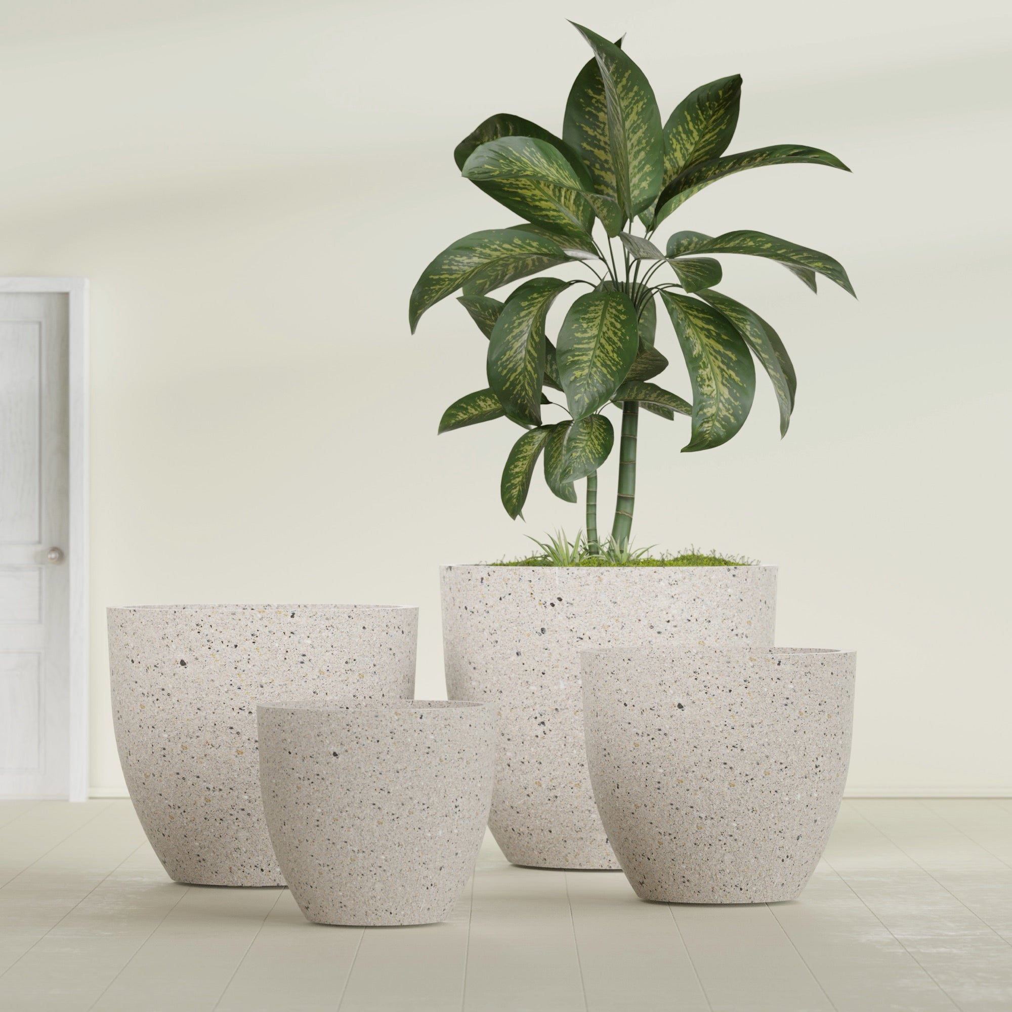 Tapered Round - 27in diam. x 24in - StoneLight - Pearlstone - StoneLight - Pearlstone,27 in x 27 in x 24 in