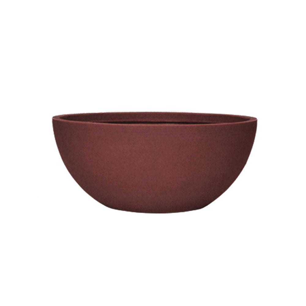 Curbside Flat Bottom Bowl Plastic Planter - 34.5 in x 34.5 in x 13 in - Red Brick - Red Brick,34.5 in x 34.5 in x 13 in