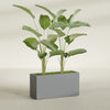 Tolga Extra Large Long Rectangle Fiberglass Planter - 48 in x 16 in x 24 in - Metallic Gunmetal - Metallic Gunmetal,48 in x 16 in x 24 in