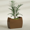 Seoul Extra Large Curved Abstract Fiberglass Planter - 48 in x 20 in x 36 in - Metallic Bronze - Metallic Bronze,48 in x 20 in x 36 in