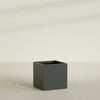 Montroy Large Cube Square Fiberglass Planter - 32 in x 32 in x 32 in - Matte Charcoal - Matte Charcoal,32 in x 32 in x 32 in