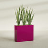 Delray Large Tall Rectangle Fiberglass Planter - 36 in x 12 in x 32 in - Gloss Eggplant - Gloss Eggplant,36 in x 12 in x 32 in