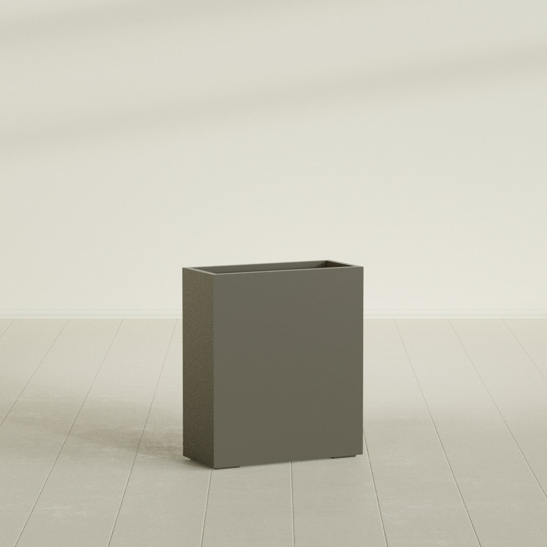 Perth Large Tall Rectangle Fiberglass Planter - 36 in x 16 in x 42 in - Matte Bronze - Matte Bronze,36 in x 16 in x 42 in