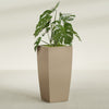 Toulan Large Tall Tapered Square Fiberglass Planter - 20 in x 20 in x 42 in - Metallic Gold - Metallic Gold,20 in x 20 in x 42 in