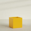 Montroy Large Cube Square Fiberglass Planter - 40 in x 40 in x 40 in - Gloss Saffron - Gloss Saffron,40 in x 40 in x 40 in
