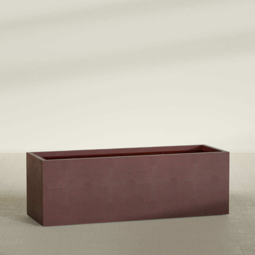 ProTone Fiberglass Premium Finish Extra Large Rectangle Planter - 72 in x 24 in x 24 in - Weathered Steel - Rust - Weathered Steel - Rust,72 in x 24 in x 24 in