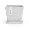 Rotterdam Small Square Planter - 15.75 in x 15.75 in x 13.75 in - Planter + Saucer - Pure White - Pure White,15.75 in x 15.75 in x 13.75 in,Planter + Saucer