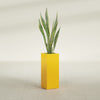 Perth Large Tall Rectangle Fiberglass Planter - 16 in x 16 in x 42 in - Gloss Saffron - Gloss Saffron,16 in x 16 in x 42 in