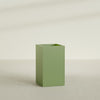 Darwin Large Tall Rectangle Fiberglass Planter - 24 in x 24 in x 42 in - Satin Green - Satin Green,24 in x 24 in x 42 in