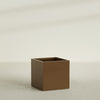 Montroy Large Cube Square Fiberglass Planter - 36 in x 36 in x 36 in - Metallic Bronze - Metallic Bronze,36 in x 36 in x 36 in