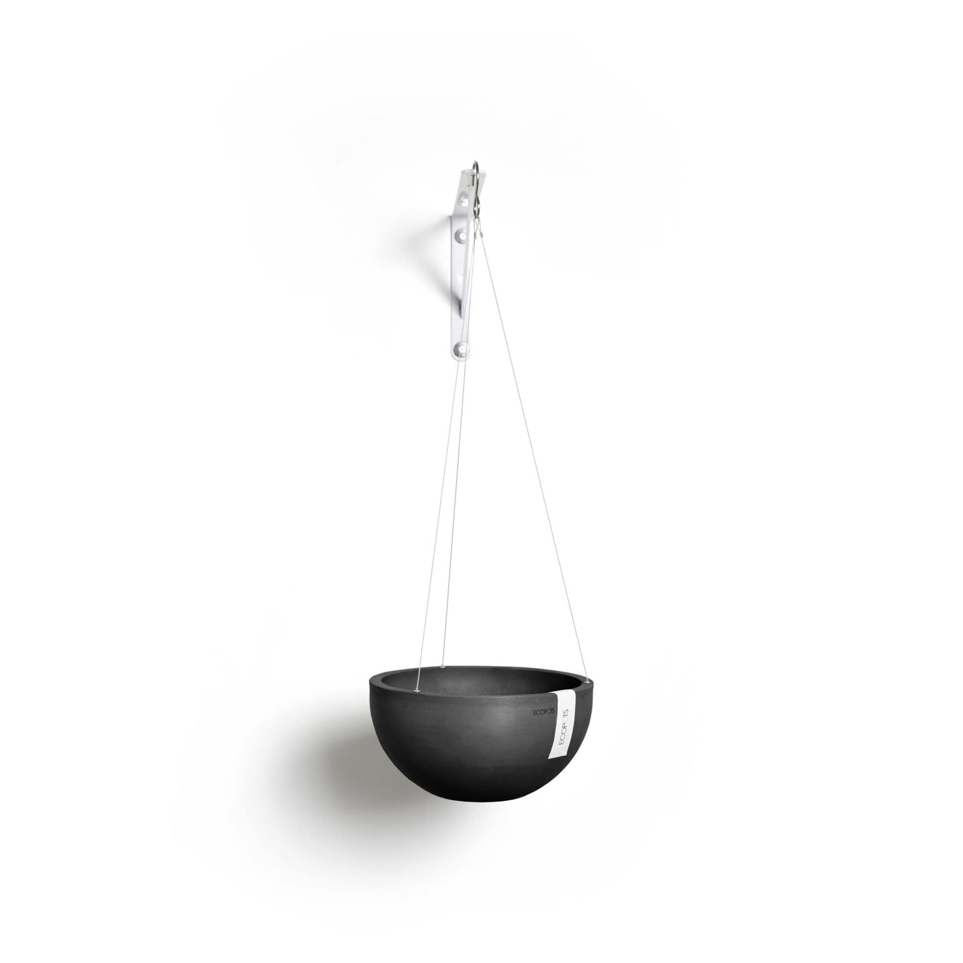 Hanging Brussels Small Bowl Planter - 13 in x 13 in x 6.5 in - Dark Grey - Dark Grey,13 in x 13 in x 6.5 in