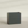 Darwin Extra Large Rectangle Fiberglass Planter - 48 in x 24 in x 42 in - Matte Charcoal - Matte Charcoal,48 in x 24 in x 42 in