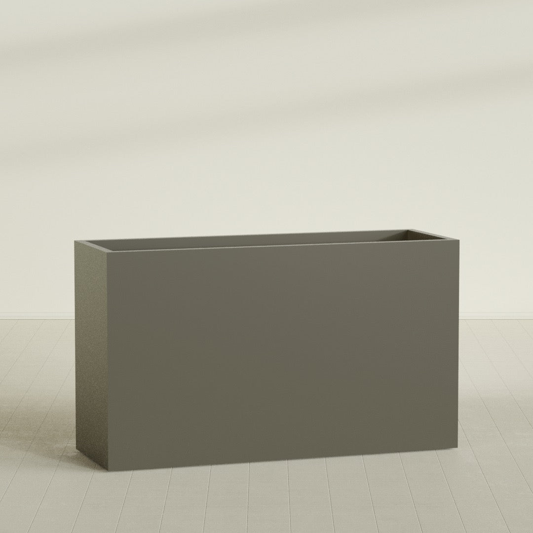 Darwin Extra Large Long Rectangle Fiberglass Planter - 72 in x 24 in x 42 in - Matte Bronze - Matte Bronze,72 in x 24 in x 42 in