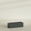 Reade Small Tabletop Rectangle Fiberglass Planter - 14 in x 5 in x 4.3 in - Matte Charcoal - Matte Charcoal,14 in x 5 in x 4.3 in