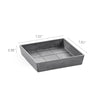 Small Square Saucer - 7 in x 7 in x 1 in - Grey - Grey,7 in x 7 in x 1 in