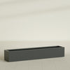 Cuba Extra Large Long Rectangle Fiberglass Planter - 72 in x 14 in x 12 in - Matte Charcoal - Matte Charcoal,72 in x 14 in x 12 in