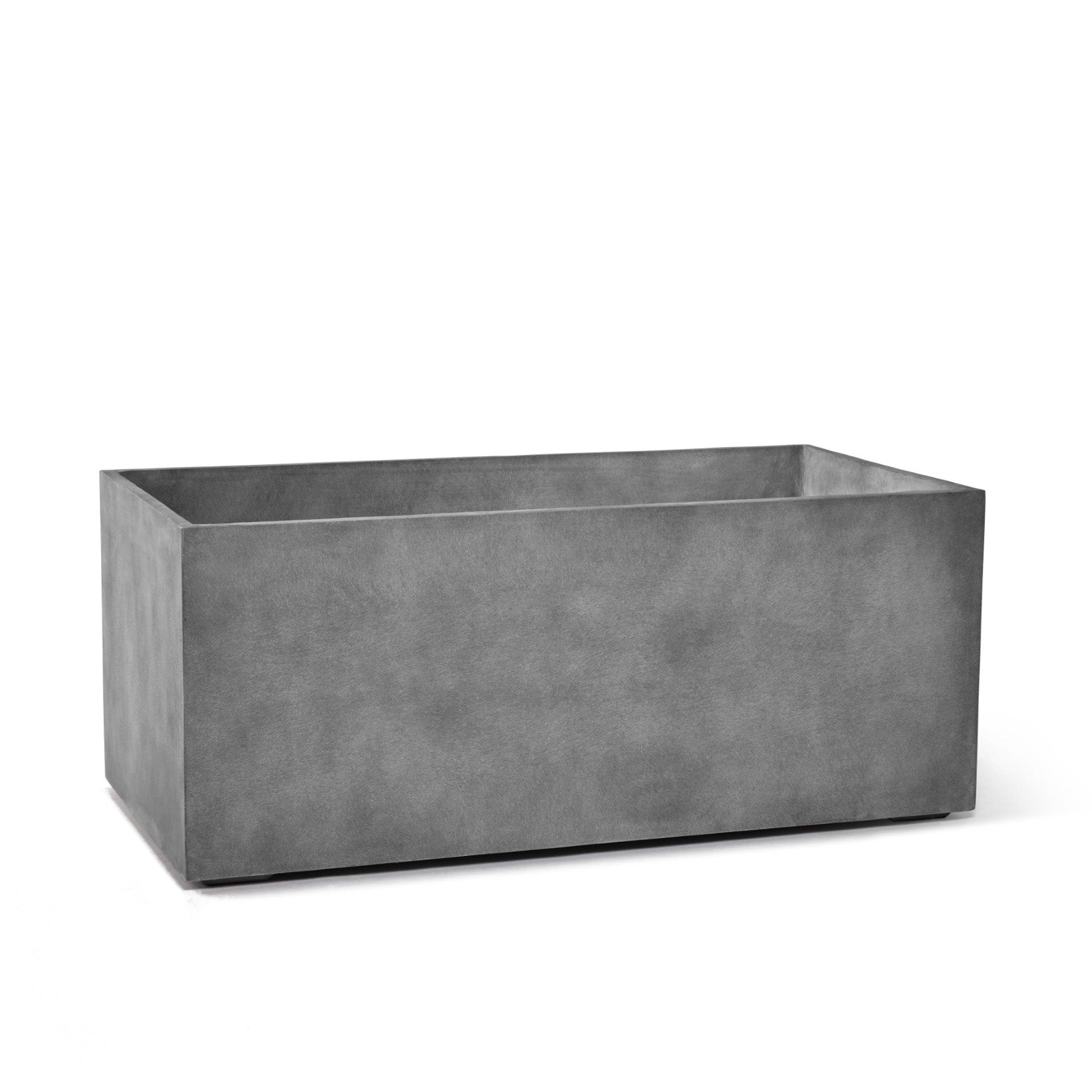Semplito Rectangular Planter – Concrete Stone Finish – Fiberglass Indoor/Outdoor and Weather-Resistant Large Planter (39.5" L x 19.75" W x 15.75" H Exterior, 39" L x 19.3" W Interior) - Concrete Stone,39.3 in x 19.7 in x 15.7 in