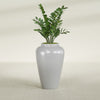 Bara Jar Large Round Fiberglass Planter - 20 in x 20 in x 31 in - Metallic Silver - Metallic Silver,20 in x 20 in x 32 in