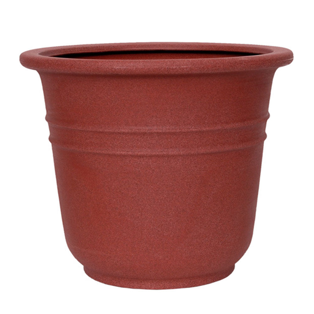 Curbside Bell Tower Round Plastic Planter - 40 in x 40 in x 29.3 in - Red Brick - Red Brick,40 in x 40 in x 29.3 in