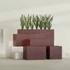 24"-Wide Rectangle - 36in x 24in x 24in - Weathered Steel - Rust - Weathered Steel - Rust,36 in x 24 in x 24 in