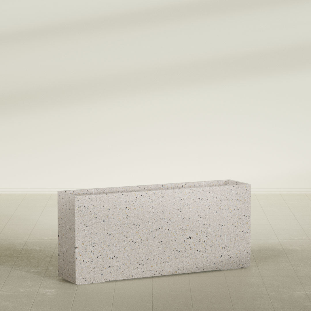 ProTone Fiberglass Premium Finish Extra Large Rectangle Planter - 72 in x 16 in x 32 in - StoneLight - Greystone - StoneLight - Greystone,72 in x 16 in x 32 in