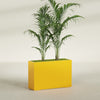 Potsdam Extra Large Long Rectangle Fiberglass Planter - 48 in x 16 in x 32 in - Gloss Saffron - Gloss Saffron,48 in x 16 in x 32 in