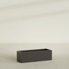 Reade Small Tabletop Rectangle Fiberglass Planter - 14 in x 5 in x 4.3 in - Matte Brown - Matte Brown,14 in x 5 in x 4.3 in