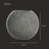 Orbo Large Planter – Fiberglass Indoor/Outdoor and Weather-Resistant Globe Planter (Grey Stone, 35.5" D x 31.3" H) - Grey Stone,35.4 in diam. x 31.3 in