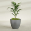 Wannsee Large Round Fiberglass Planter - 44 in x 44 in x 39 in - Metallic Gunmetal - Metallic Gunmetal,44 in x 44 in x 39 in