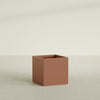 Montroy Medium Cube Square Fiberglass Planter - 28 in x 28 in x 28 in - Matte Terracotta - Matte Terracotta,28 in x 28 in x 28 in