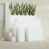 Delray Extra Large Long Rectangle Fiberglass Planter - 60 in x 12 in x 32 in - Gloss White - Gloss White,60 in x 12 in x 32 in