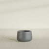 Short Hayden Small Round Fiberglass Planter - 12 in x 12 in x 7 in - Metallic Gunmetal - Metallic Gunmetal,12 in x 12 in x 7 in