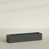 Cuba Extra Large Long Rectangle Fiberglass Planter - 60 in x 14 in x 12 in - Matte Charcoal - Matte Charcoal,60 in x 14 in x 12 in