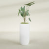 Saint Tropez Large Tall Round Fiberglass Planter - 20 in x 20 in x 43 in - Gloss White - Gloss White,20 in x 20 in x 43 in
