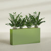 Milano Extra Large Narrow Rectangle Fiberglass Planter - 48 in x 10 in x 24 in - Satin Green - Satin Green,48 in x 10 in x 24 in