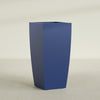 Toulan Extra Large Tall Tapered Square Fiberglass Planter - 23 in x 23 in x 48 in - Matte Cobalt Blue - Matte Cobalt Blue,23 in x 23 in x 48 in