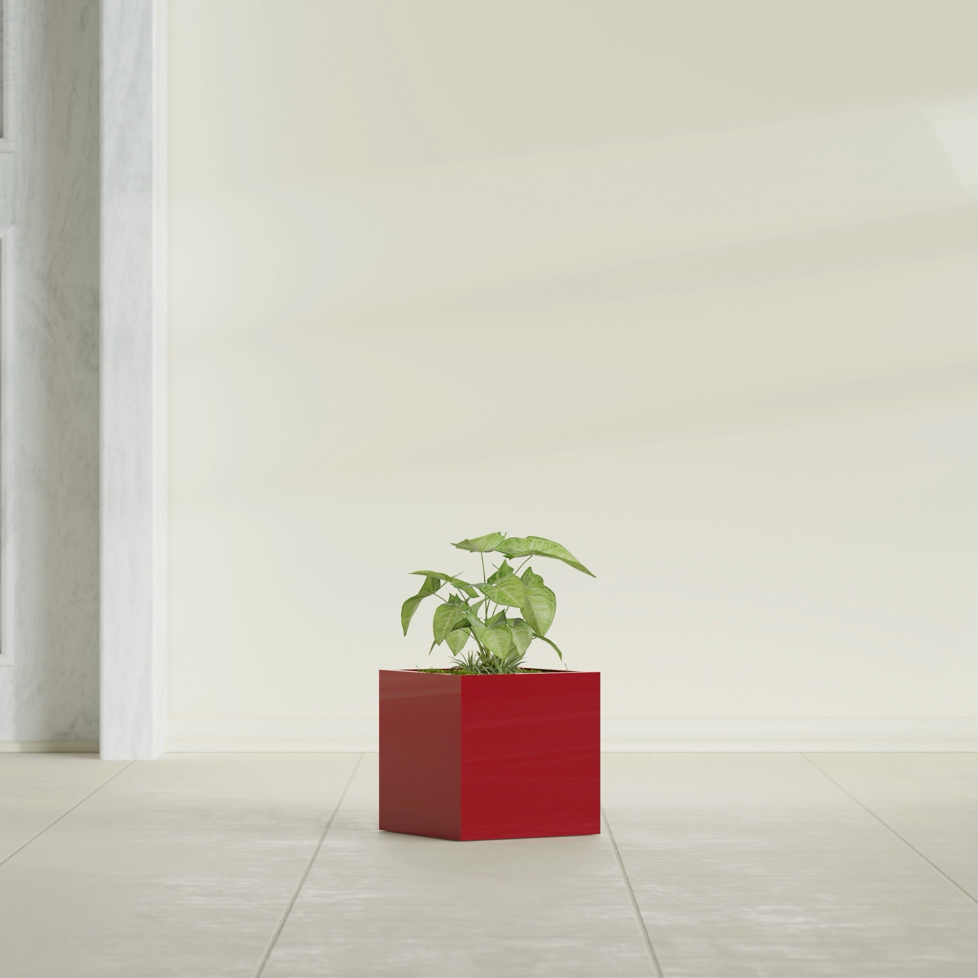 Monaco Square - 7in x 7in x 7 - Gloss Red - Gloss Red,7 in x 7 in x 7 in