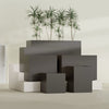 Brisbane Large Rectangle Fiberglass Planter - 36 in x 24 in x 32 in - Matte Brown - Matte Brown,36 in x 24 in x 32 in
