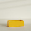 Torino Extra Large Wide Rectangle Fiberglass Planter - 48 in x 24 in x 18 in - Gloss Saffron - Gloss Saffron,48 in x 24 in x 18 in