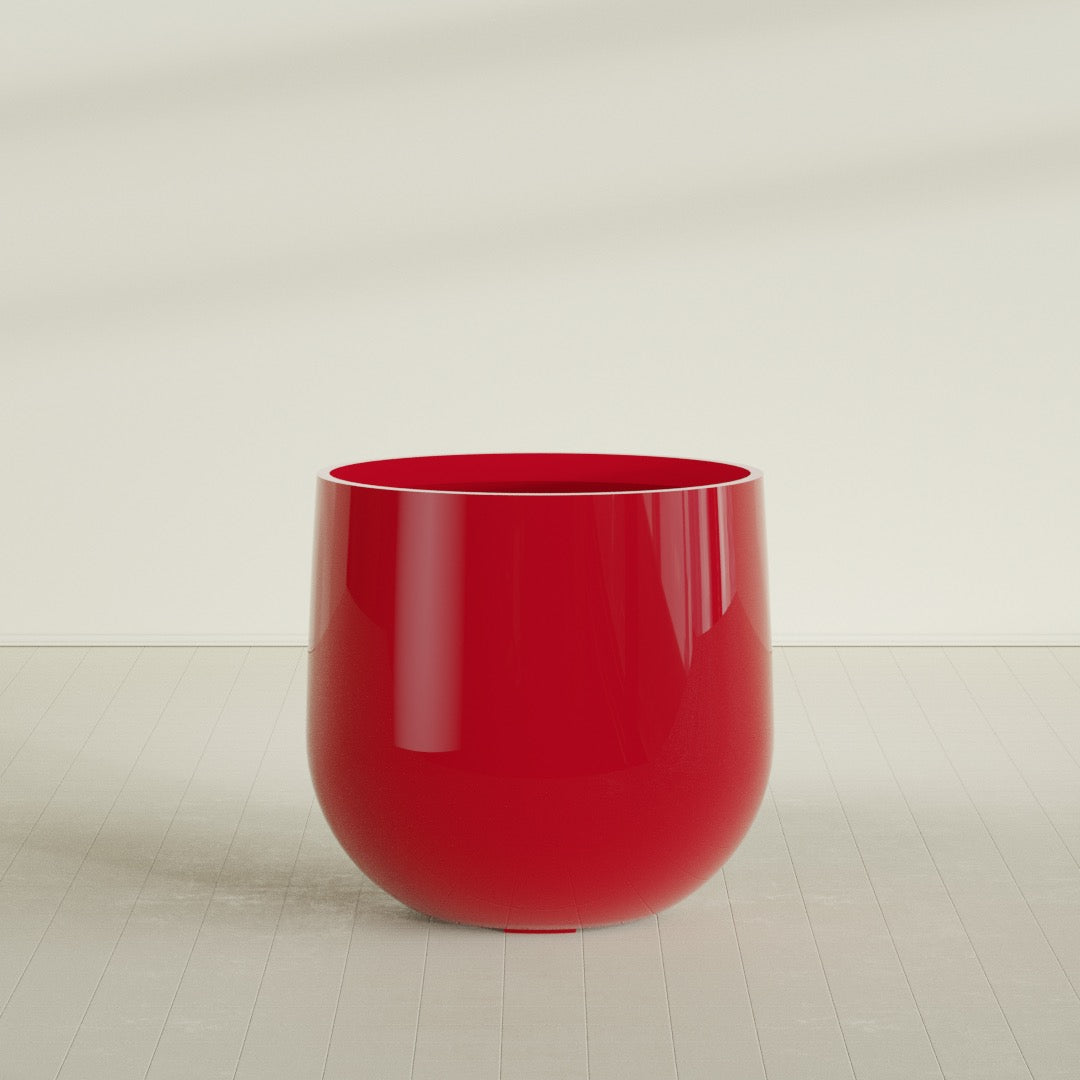 Westfield - 15in diam. x 14in - Gloss Red - Gloss Red,38 in diam. x 36 in H