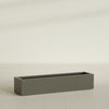 Cuba Extra Large Long Rectangle Fiberglass Planter - 60 in x 14 in x 12 in - Matte Bronze - Matte Bronze,60 in x 14 in x 12 in