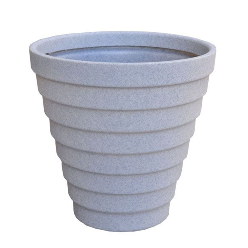 Curbside Gradino Round Plastic Planter - 42.5 in x 42.5 in x 42 in - Cement - Cement,42.5 in x 42.5 in x 42 in