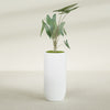 Saint Tropez Large Tall Round Fiberglass Planter - 20 in x 20 in x 43 in - Matte White - Matte White,20 in x 20 in x 43 in
