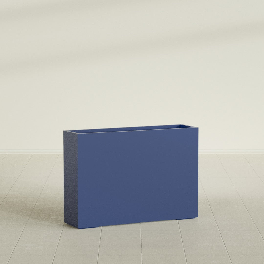 Perth Extra Large Long Rectangle Fiberglass Planter - 60 in x 16 in x 42 in - Matte Cobalt Blue - Matte Cobalt Blue,60 in x 16 in x 42 in