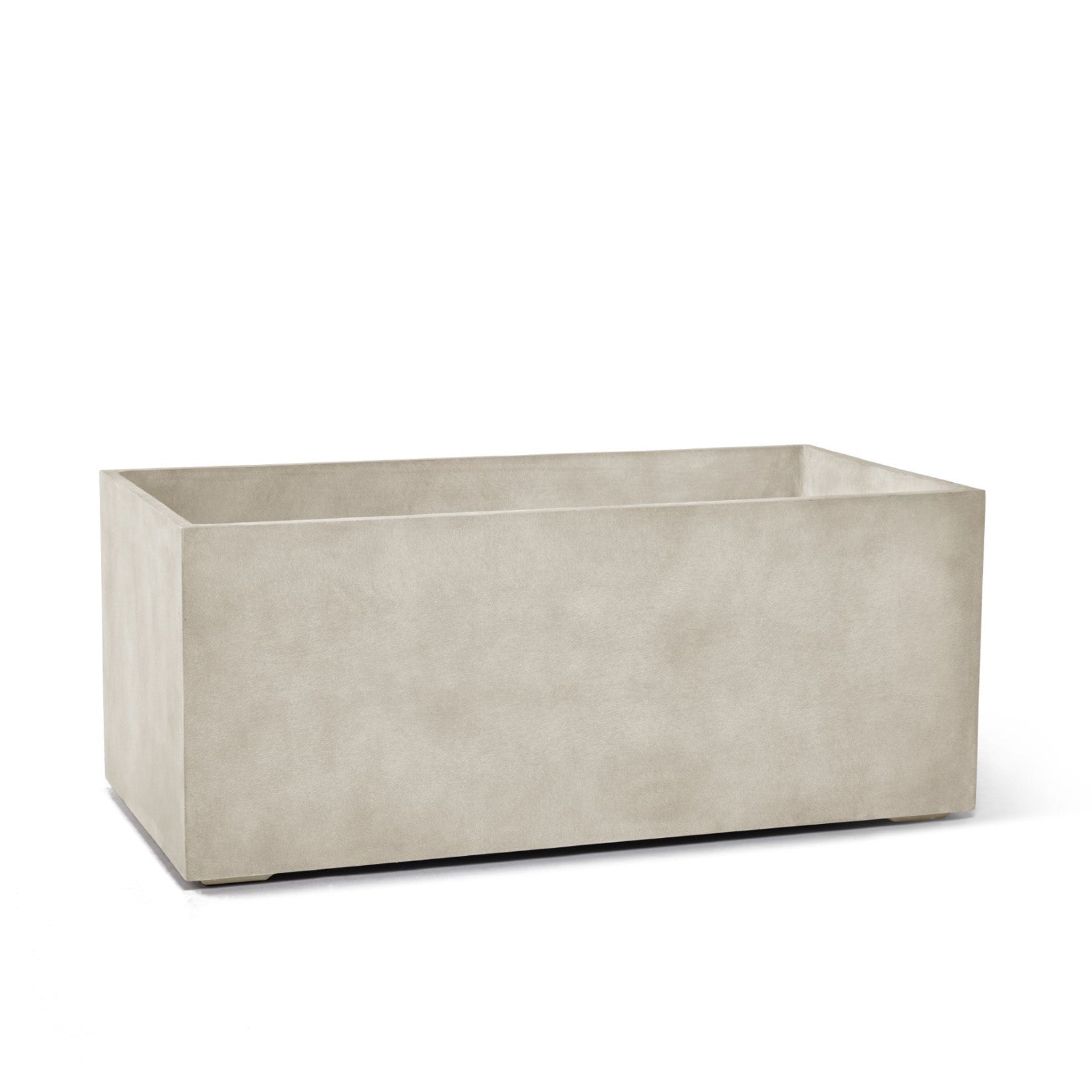 Semplito Rectangular Planter – Sand Stone Finish – Fiberglass Indoor/Outdoor and Weather-Resistant Large Planter (39.5" L x 19.75" W x 15.75" H Exterior, 39" L x 19.3" W Interior) - Sand Stone,39.3 in x 19.7 in x 15.7 in
