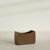 Seoul Large Curved Abstract Fiberglass Planter - 36 in x 16 in x 24 in - Metallic Bronze - Metallic Bronze,36 in x 16 in x 24 in