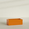 Torino Extra Large Wide Rectangle Fiberglass Planter - 48 in x 24 in x 18 in - Gloss Tangerine - Gloss Tangerine,48 in x 24 in x 18 in